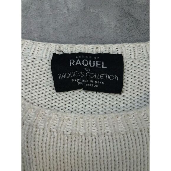 VINTAGE Crochet Short Sleeve Knit 3D Sweater - Picture 8 of 10